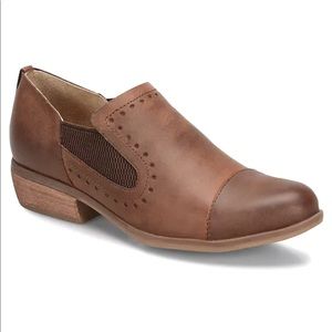 KORKS Brown Leather Gertrude Slip On Shoe, Size 9.5M